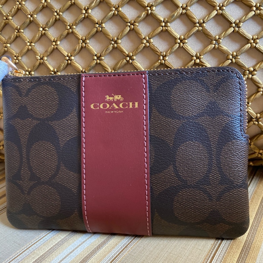 Coach 1/4 zip wristlet